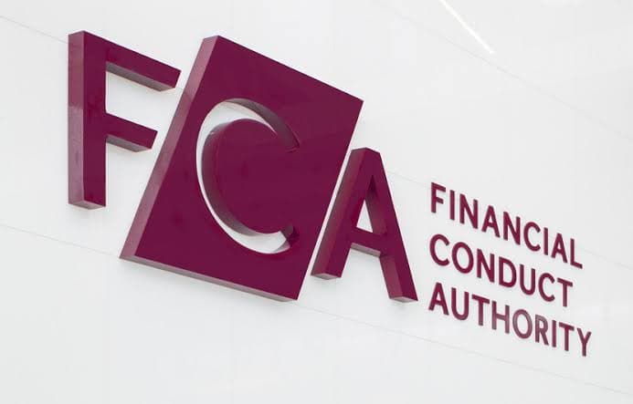The Financial Conduct Authority (FCA) logo and Financial Conduct Authority signage, the UK regulator that authorises money transfer providers